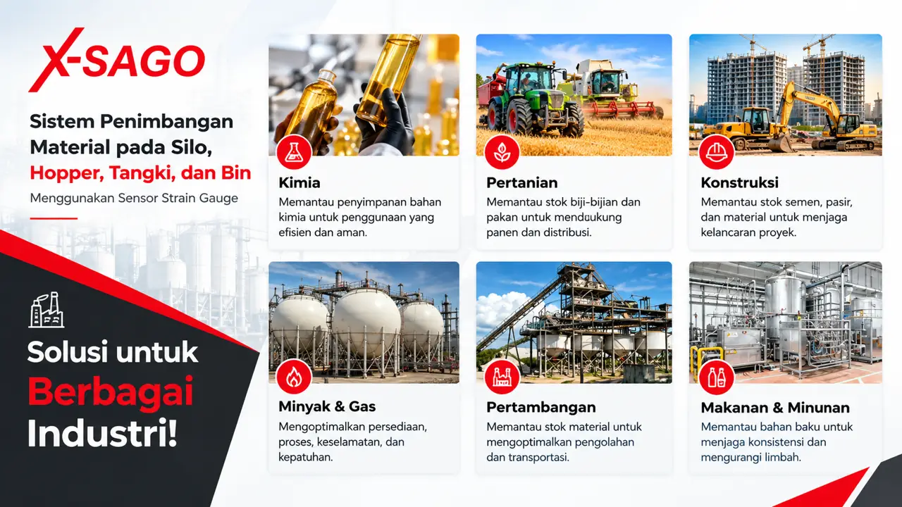 Aplikasi strain gauge X-SAGO untuk berbagai industri