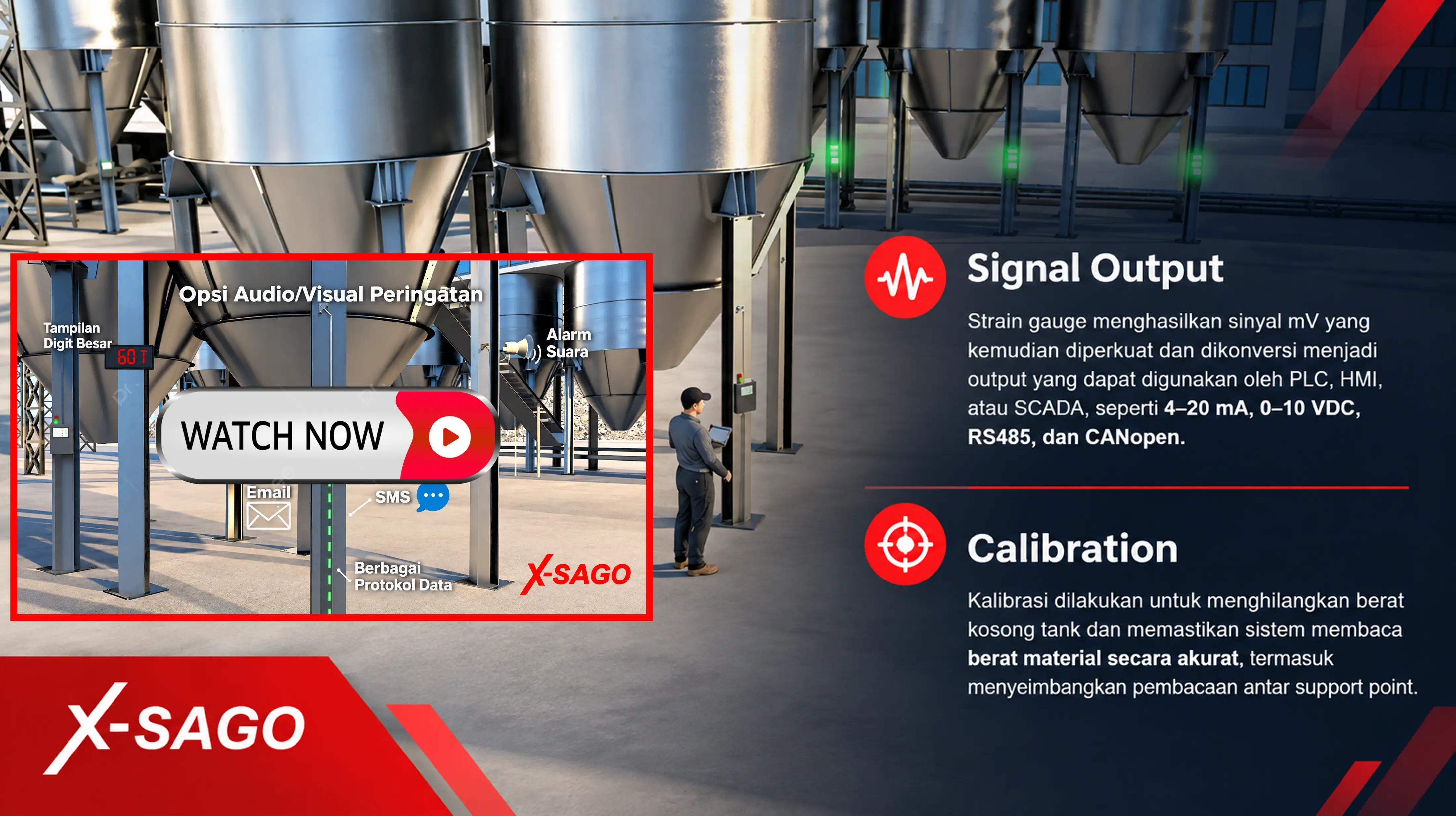 Signal output dan kalibrasi sistem strain gauge X-SAGO